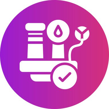 Bir bitki simgesinin vektör illüstrasyonu