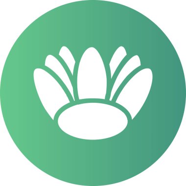 Bir çiçek simgesinin vektör illüstrasyonu