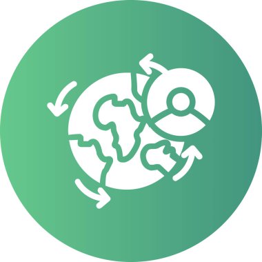 Küre. Web simgesi basit illüstrasyon