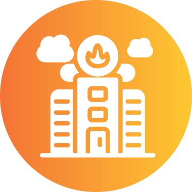 Modern yapı simgesinin vektör illüstrasyonu