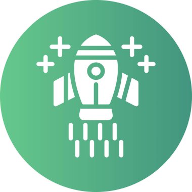 Moda biçimi izole edilmiş arkaplanda roket simgesi