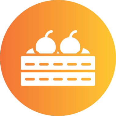 Turuncu çizgi sanat simgesinin çizimi.