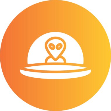 ufo. Web simgesi basit illüstrasyon