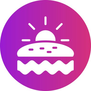 Kek. Web simgesi basit illüstrasyon