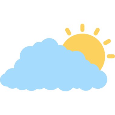 bulut hava vektörü simgesi