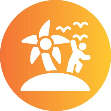 Şemsiyeli bir kadının vektör çizimi