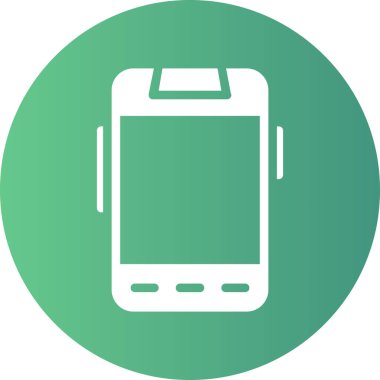 Beyaz arkaplanda vektör akıllı telefon düz simgesi