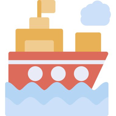 Kargo gemisi vektör simgesi