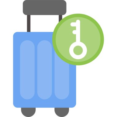 seyahat bagaj ikonu vektör illüstrasyonu