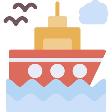 Gemi vektör simgesini gezdir