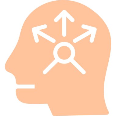 Beyin. Web simgesi basit illüstrasyon