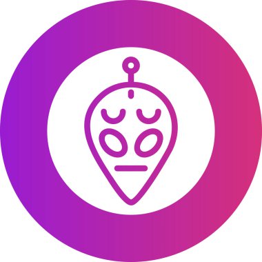 Benzersiz maske ikonu vektör illüstrasyonu