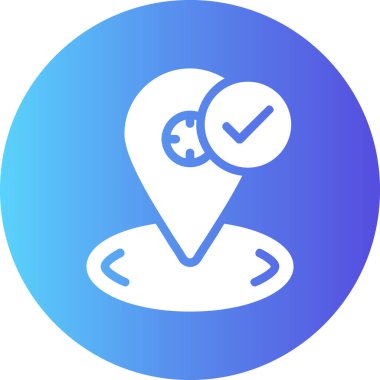 gps konum simgesi pürüzsüz taslak biçimi