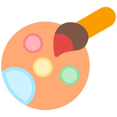 Boya fırçası vektör illüstrasyonlu palet