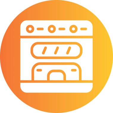 fırın ikonu vektör illüstrasyonu