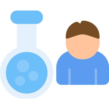 Bilim yassı vektör simgesi