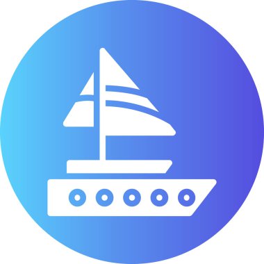 Tekne. Web simgesi basit illüstrasyon