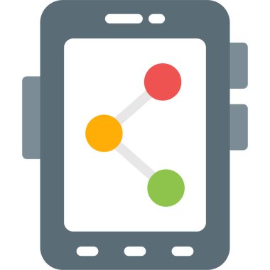 mobil akıllı telefon düz vektör simgesi