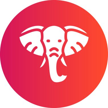 Kırmızı bir filin vektör çizimi