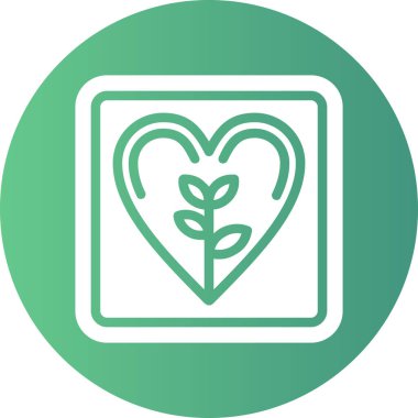 Kalp ikonu vektör illüstrasyonu