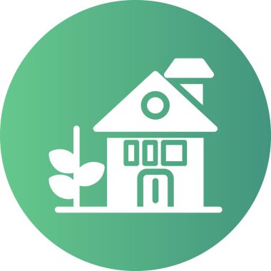 Eco house simge vektör çizim