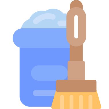 temizlik temizlik simgesi düz stil