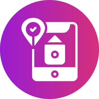 mobil konum ikonu vektör illüstrasyonu