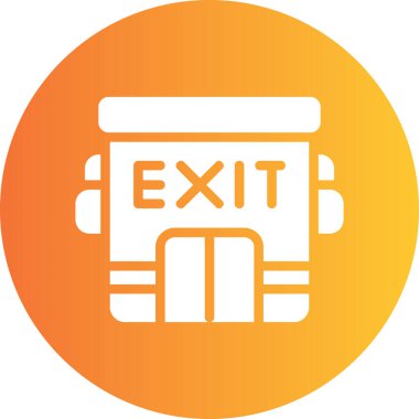 Çıkış simgesi, basit tasarım illüstrasyonu