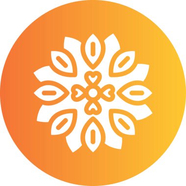 Kar Tanesi simgesinin vektör çizimi