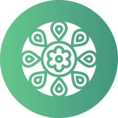 Çiçek simgesinin vektör illüstrasyonu