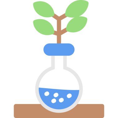 Kimyasal laboratuvar şişesi simgesi, vektör illüstrasyon tasarımı