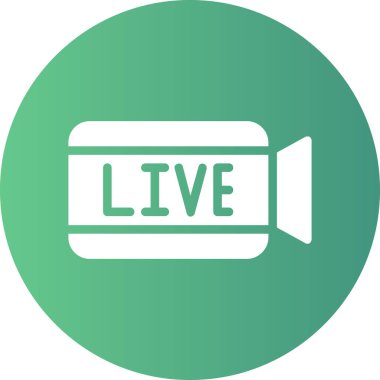 canlı vektör glyph düz simgesi