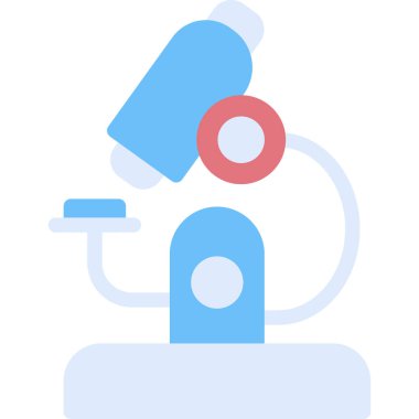 Mikroskop. Web simgesi basit illüstrasyon