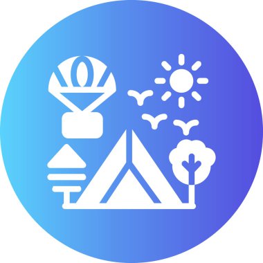 Doğa ikonu vektör illüstrasyonu