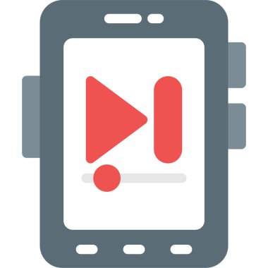 Müzik çalar ile akıllı telefon izole edilmiş simge tasarımı