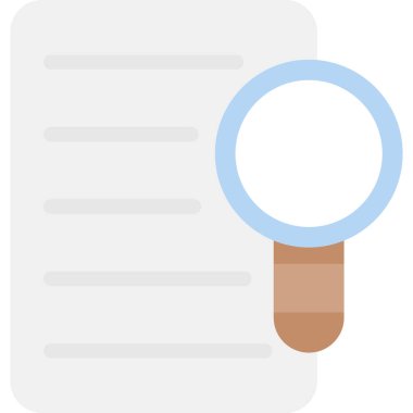 Büyüteç vektör renk çizgisi simgesi