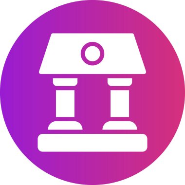 Bina. Web simgesi basit illüstrasyon