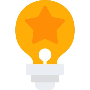 Ampul. Web simgesi basit illüstrasyon