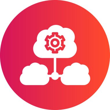 Bulut hesaplama simgesi vektör illüstrasyonu