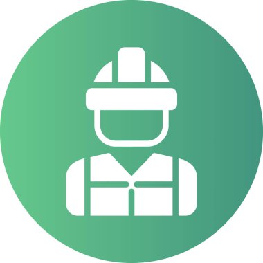 Kask takan bir adamın vektör çizimi