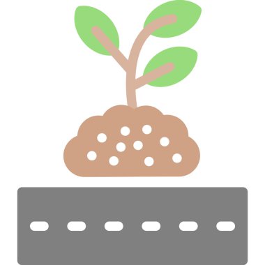 Bitki. Web simgesi basit illüstrasyon