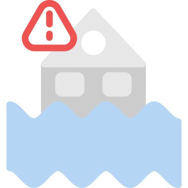 uyarı düz vektör simgesi