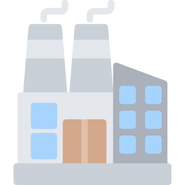 fabrika inşa vektör illüstrasyonu