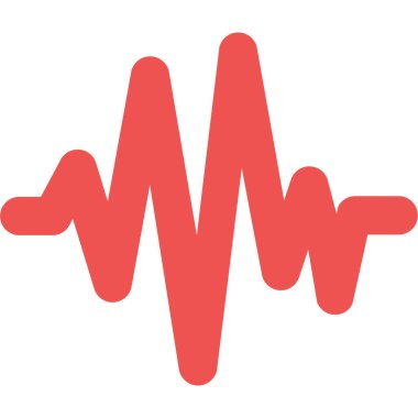 Kalp atışı simgesi, düz stil