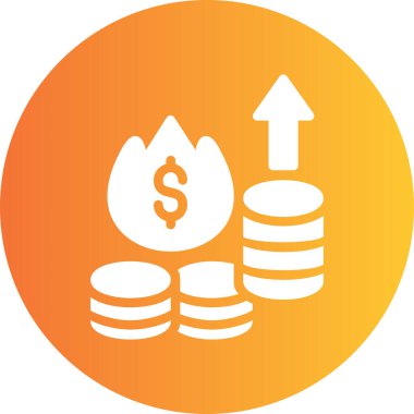 İş ve finans simgesinin vektör illüstrasyonu