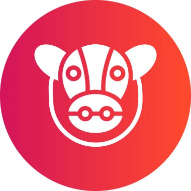 Domuz kafası simgesi, vektör illüstrasyonu