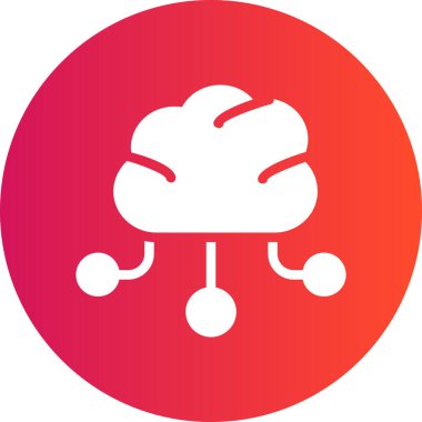 Bulut. Web simgesi basit illüstrasyon