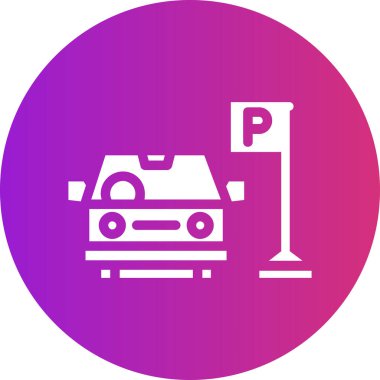 Araba modern simgesinin vektör illüstrasyonu