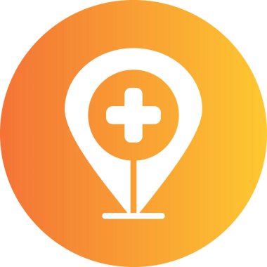 Bir konum simgesinin vektör illüstrasyonu