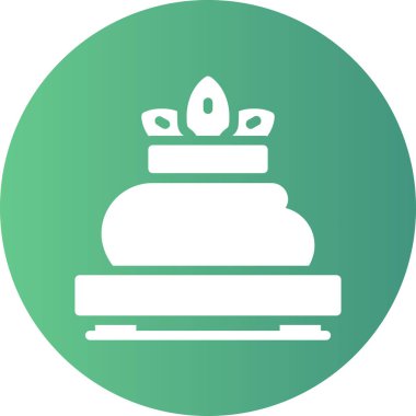 Kek. Web simgesi basit illüstrasyon